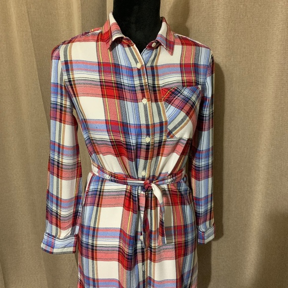 GAP PLAID SHIRTDRESS - Picture 1 of 5